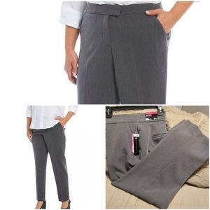 Investments the 5TH AVE fit Women Heather Gray Straight Leg Pants 22W S